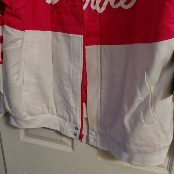 Barbie Pink and White Sz 2XL, Lined Denim Heavy Jacket, NWOT - Picture 4 of 8